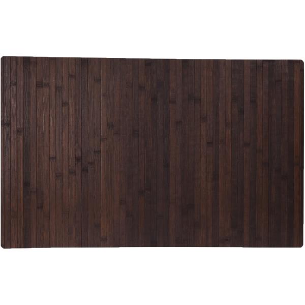 Bodenmatte aus Bambus dunkelbraun - Rutschfeste Unterseite - Schont Böden & Teppiche - Ideal für Küche Bad - Umweltfreundlich 50x80cm