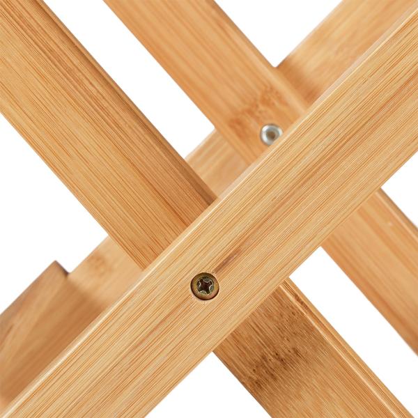 Bambus Hocker Klappbar - Vielseitig einsetzbar als Sitzhocker, Beistelltisch, Fussablage - 31.5x27.5x28.5cm - Braun - Platzsparend & Robust