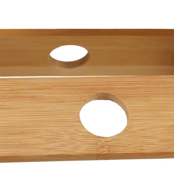 Bambus Hocker Klappbar - Vielseitig einsetzbar als Sitzhocker, Beistelltisch, Fussablage - 31.5x27.5x28.5cm - Braun - Platzsparend & Robust