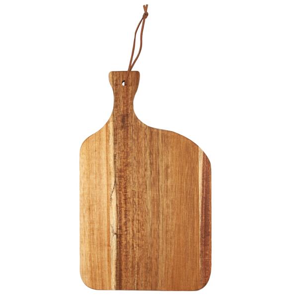 Schneidebrett aus Robinienholz mit Griff - Antibakteriell & Messerschonend - Für Gemüse, Obst, Brot, Fleisch - Robust, nachhaltig, 34x20.5x1cm