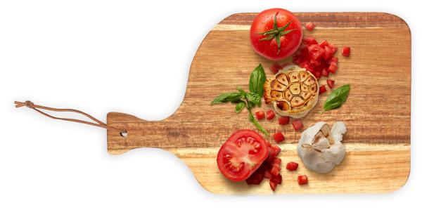 Schneidebrett aus Robinienholz mit Griff - Antibakteriell & Messerschonend - Für Gemüse, Obst, Brot, Fleisch - Robust, nachhaltig, 34x20.5x1cm