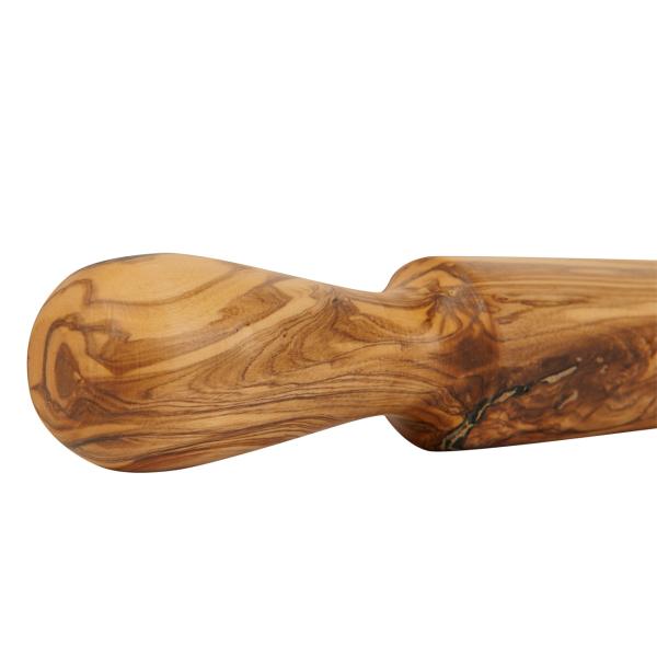 Nudelholz aus Olivenholz - Wallholz Teigroller 45 cm - antibakteriell-langlebig-robust - ideal zum Backen von Plätzchen Kuchen Pizzateig-Unikat