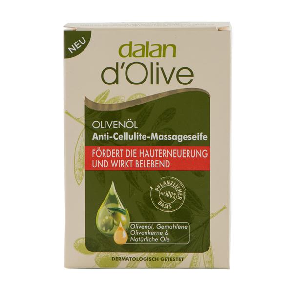 Olivenöl Massageseife 150g - Peeling-Partikel gegen Cellulite - Mit Traubenkernöl Vitamin E - Für jeden Hauttyp - Fördert Durchblutung