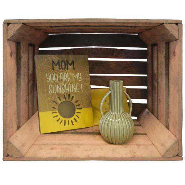 4er-Set Deko Holzkiste Vintage-Design - Gebrauchte Harasse aus massivem Echtholz mit Patina für Garten & Zuhause - 50,5x31,5x41cm - 3,5kg