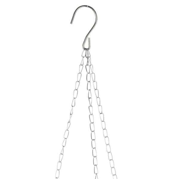 3 Hänge-Pflanzkörbe Weide - Vintage Charme für Balkon, Garten & Terrasse - 3er-Set braun/silber Ø 20-30cm - Mit Innenfolie & Haken