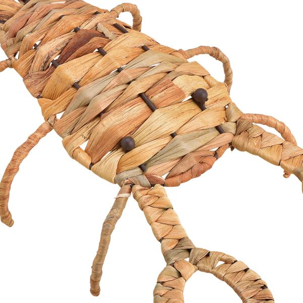 Deko Figur Hummer aus Wasserhyazinthe - Handgefertigt, mit Metall verstärkt - Natürliche, rustikale Dekoration für Zuhause & Geschenk - 39x11x21cm