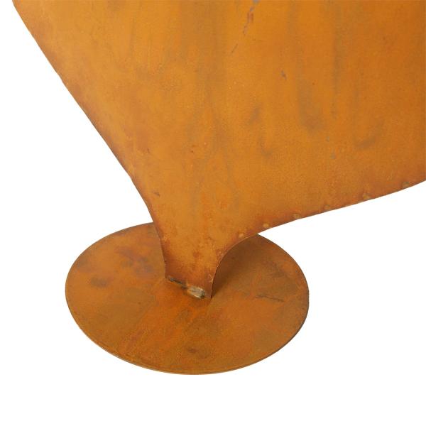 Metall Aufsteller Herz - Rost-Finish Landhausstil Deko für Garten, Terrasse, Balkon & Wohnräume - Braun - 24x20x12cm - Innen & Aussen geeignet