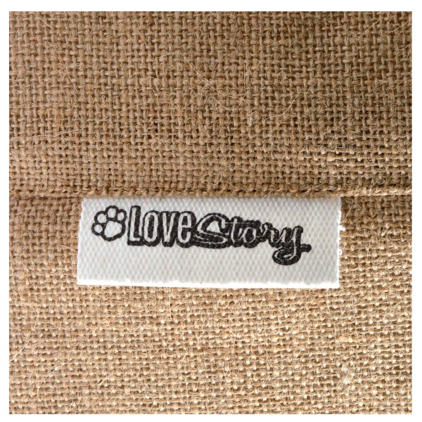 Haustier Korb Jute/Polyester - Gemütlicher Hundekorb Katzenkorb mit Kissen & hohem Rand - Schwarz Braun Ø 38x16 cm- Rutschfest - Dekorativ