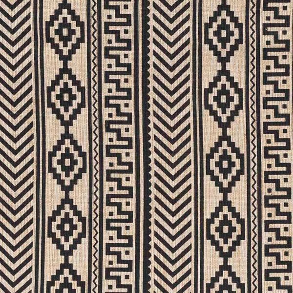 Ethno Teppich mit Fransen aus Baumwolle & Jute - Moderner Wohnzimmerteppich im angesagten Design - Braun/Schwarz 120 x 170 cm - Robust & vielseitig