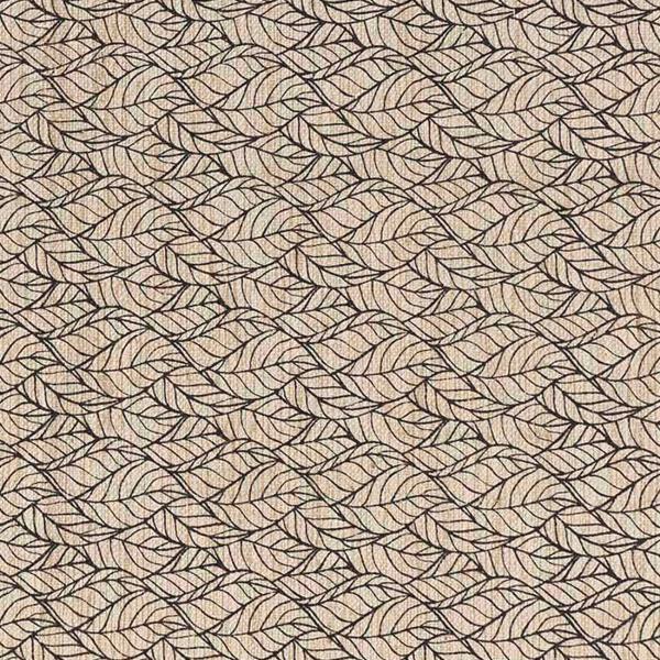 Baumwoll-Jute Teppich - Robuster Naturteppich mit filigranem Blattmuster & dekorativen Fransen - 120x170cm - Braun/Schwarz - Widerstandsfähig