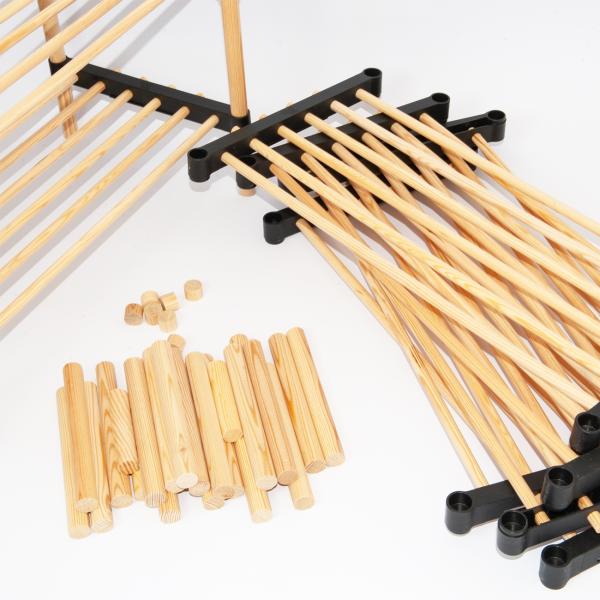 Variables Kiefernholz-Regal – Flexibles Holzregal mit 7 Böden, vielseitiges Stauraum-Regal, 56x28x110cm, braun – Ideal für Bücher, Kosmetik, Deko & mehr