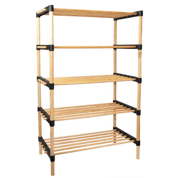 Variables Kiefernholz-Regal – Flexibles Holzregal mit 7 Böden, vielseitiges Stauraum-Regal, 56x28x110cm, braun – Ideal für Bücher, Kosmetik, Deko & mehr