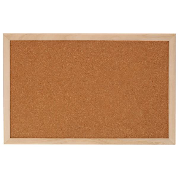 Rechteckige Kork Pinnwand - Termine und Wichtiges auf einen Blick - Hochwertige Verarbeitung mit Holzrand - Dekorative 60x45cm für Büro & Zuhause
