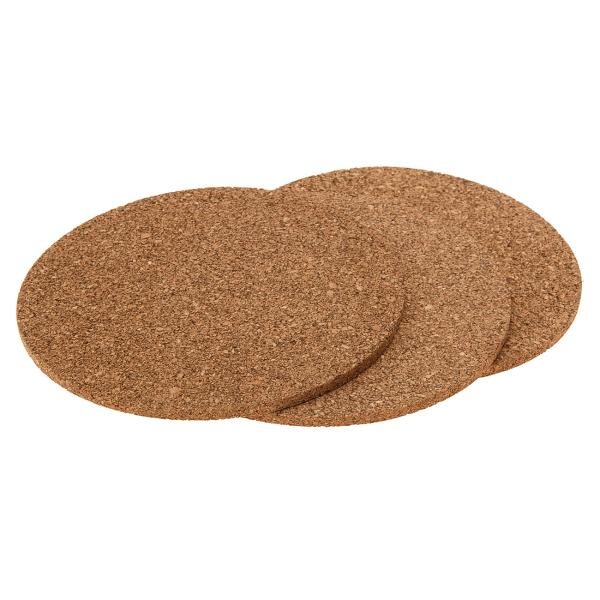 Kork Untersetzer 6er-Set - Rund, naturfarben & hitzebeständig für Töpfe, Pfannen & Gläser - Ø 195x5mm - Schützt vor Flecken & Kratzern