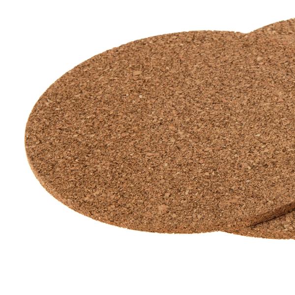 Kork Untersetzer 6er-Set - Rund, naturfarben & hitzebeständig für Töpfe, Pfannen & Gläser - Ø 195x5mm - Schützt vor Flecken & Kratzern