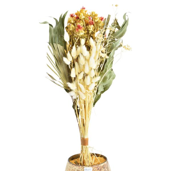 Trockenblumenstrauss aus Naturmaterial – bunt, 55 cm lang – stilvolle, vielseitige Deko für Zuhause – pflegeleichter Blickfang ganzjährig