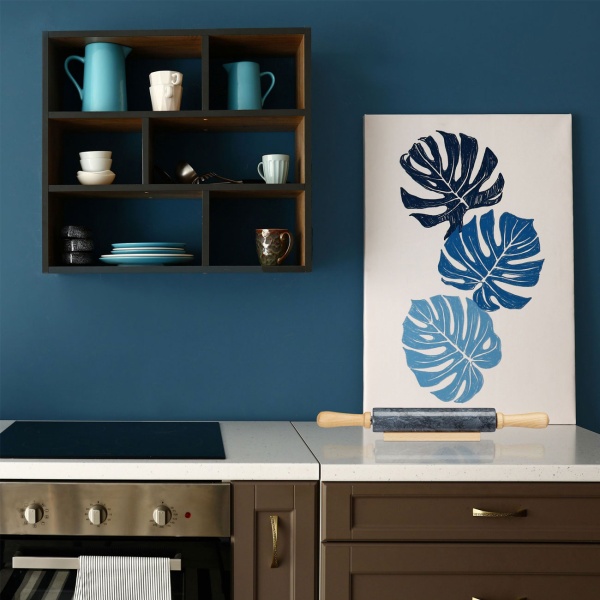 Marmor-Teigroller mit Buchenholzgriffen – Nudelholz mit Ablage – ergonomisch, 48 cm, für Pizza, Plätzchen & Kuchen – einzigartiges Unikat