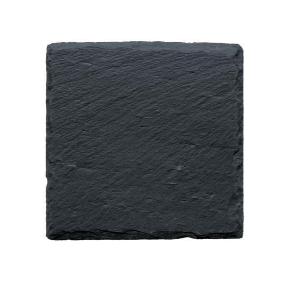 8er-Set Schiefer-Untersetzer - Edle, quadratische Glasuntersetzer anthrazit - Für Gläser, Tassen, Flaschen - 10x10cm - Robust, stabil, hitzebeständig