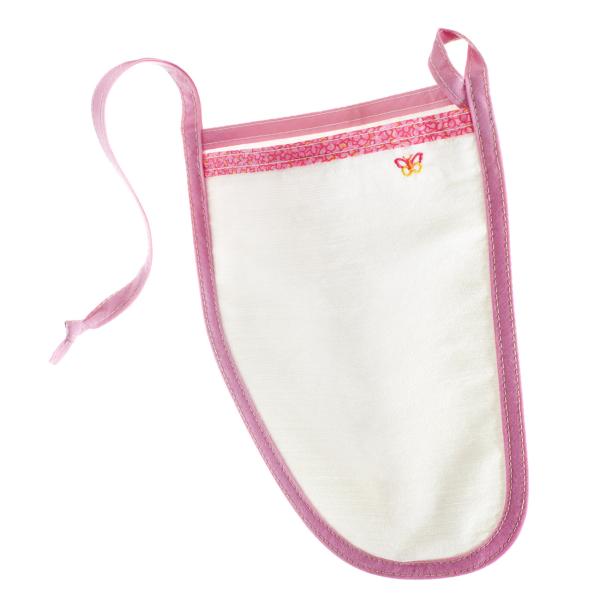 Peelinghandschuh Pink Butterfly – Sanftes Körperpeeling für Gesicht & Körper, fördert Durchblutung & Hautatmung – Ohne Schadstoffe, Anti-Cellulite-Effekt