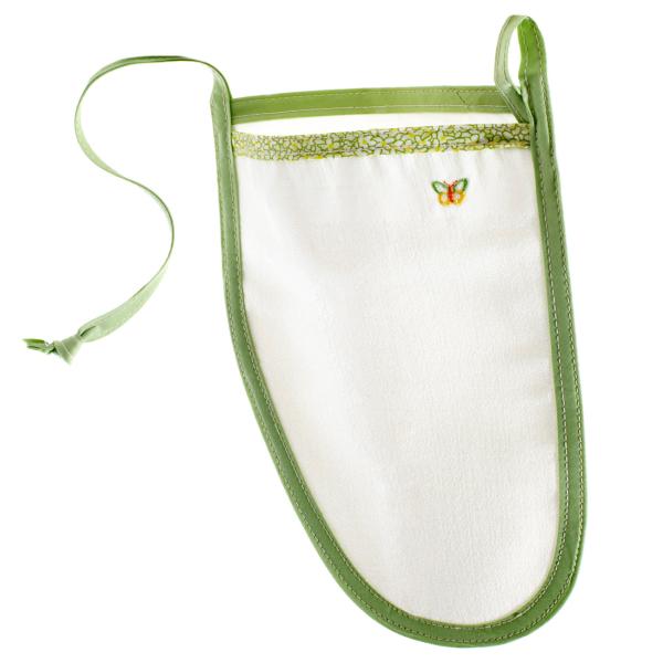 Peelinghandschuh Green Butterfly - sanftes Körperpeeling für Gesicht & Körper - hochwertig, Anti-Cellulite, 40% Viskose, 30% Acetat, 30% Polyester
