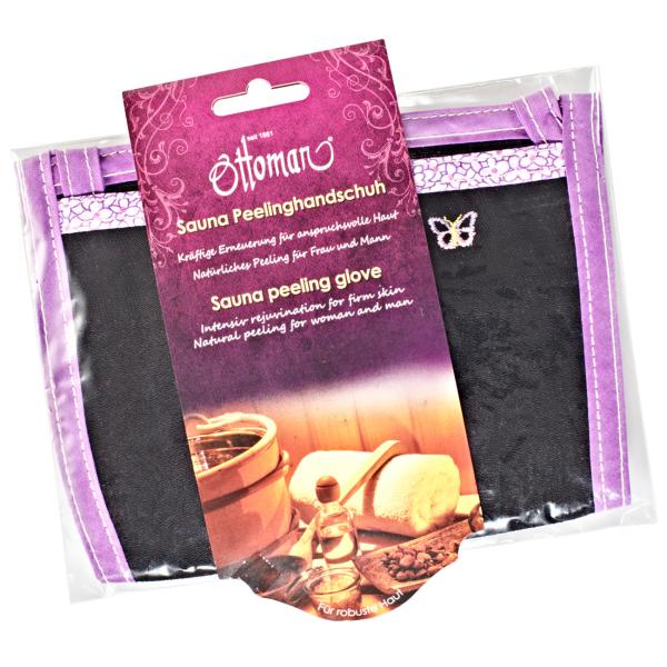 Peelinghandschuh Black Butterfly - Sanftes Körperpeeling für Gesicht & Körper - 40% Viskose 30% Acetat 30% Polyester - Anti-Cellulite-Effekt