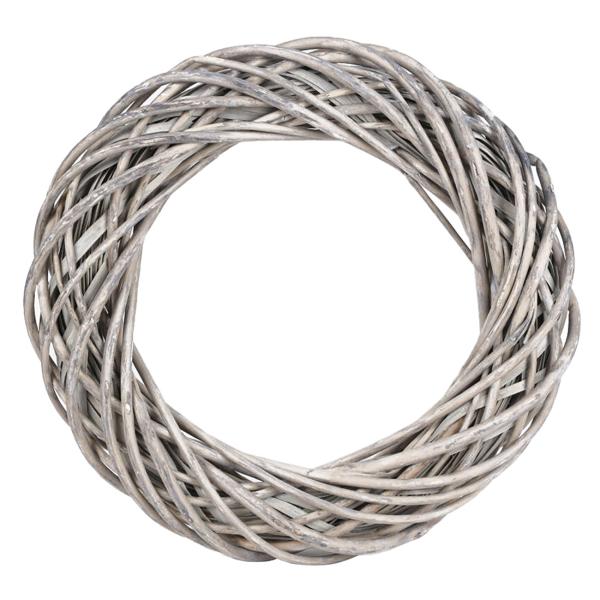 Deko-Weidenkranz aus verflochtenen Ästen - Naturdekoration zum Dekorieren - Vielseitig für Innen & Aussen - Braun, Ø 45x8cm