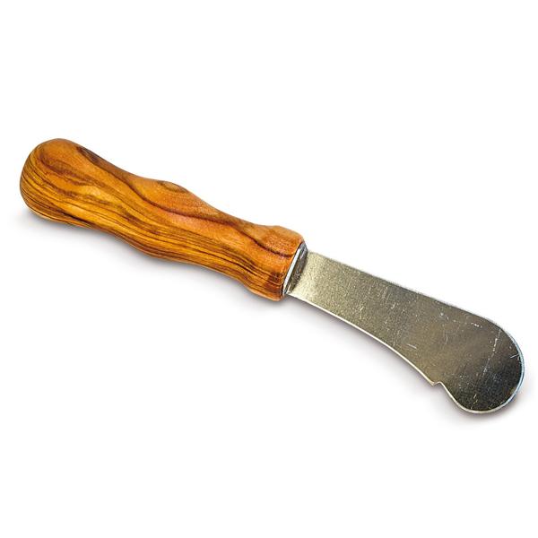Buttermesser Olivenholz - Handgefertigt, rustikal edles Design - Zum Verstreichen von Butter, Marmelade & mehr - Unikat aus Italien, 17cm