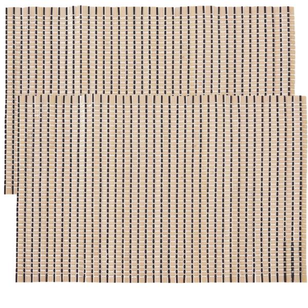 2er-Set Bambus Platzsets - Schutz vor Kratzern & Flecken auf Esstisch - Hochwertige Tischsets aus Naturmaterial 30x45cm für stilvolle Ess-Umgebung