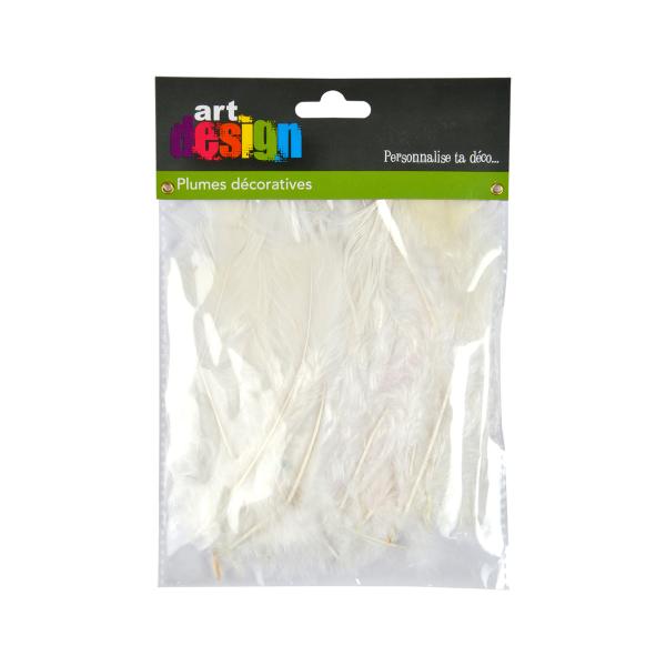 35 weisse Bastelfedern – Bastelzubehör weiche Federn – Länge 17cm – Für DIY-Projekte, Deko, Masken, Traumfänger, Wandschmuck & Osternester