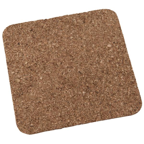 6er-Set Kork Untersetzer - Quadratische Glasuntersetzer - Natur-Design schützt Tische vor Flecken & Kratzern - Individualisierbar - Braun 9,5x9,5cm