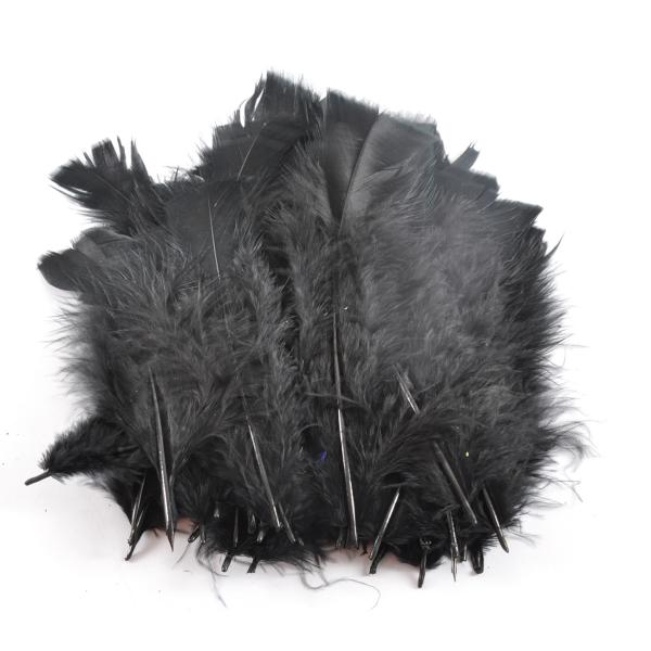 Bastelfedern Schwarz 35 Stück - Weiche Federn für DIY-Projekte, Dekoration & Handwerk - Länge 17cm - Vielseitiges Bastelzubehör für Masken, Traumfänger & Wandschmuck