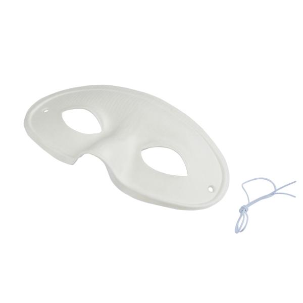 Wolfs-Maske weiss - Dekorationsmaske mit Band - Zum Dekorieren Bemalen Verzieren - Fasnacht & Ganzjährig - Papier/Karton - 18x24cm