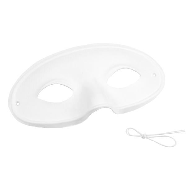 Wolfs-Maske weiss - Dekorationsmaske mit Band - Zum Dekorieren Bemalen Verzieren - Fasnacht & Ganzjährig - Papier/Karton - 18x24cm