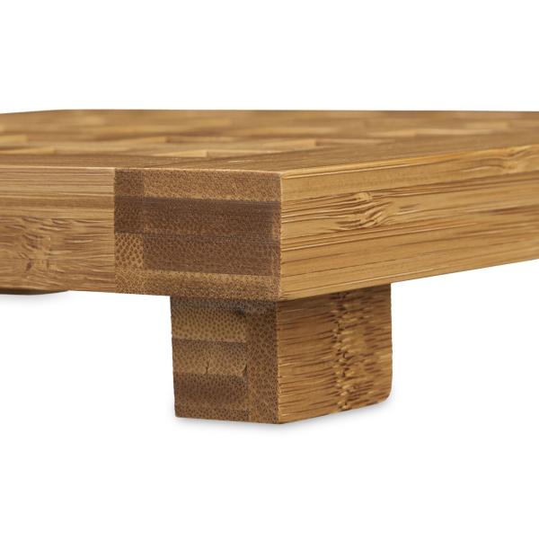 Bambus Untersetzer 2er Set - Quadratischer Topfuntersetzer für Töpfe & Pfannen - 20x20x4cm - Hitzeschutz für Esstisch & Arbeitsflächen - Robust & langlebig