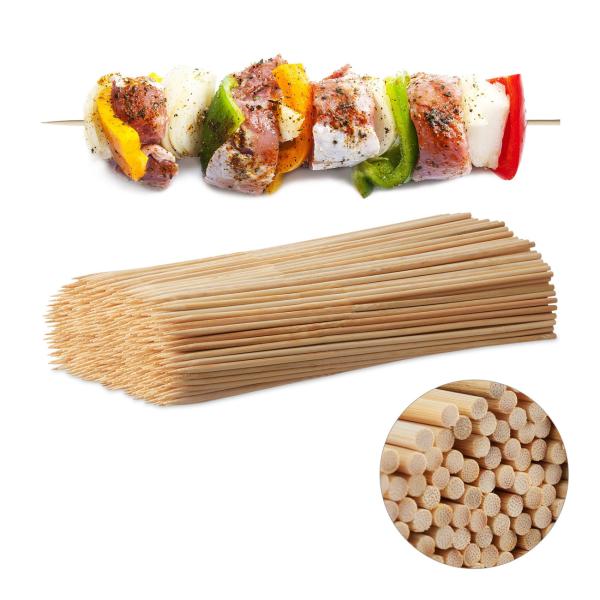 Schaschlikspiesse aus Bambus - Grillspiesse für Gemüse, Tofu, Fleisch & Bastelprojekte - 500 Stück, 30x0,4cm - 100% Natur, biologisch abbaubar, mit Spitze