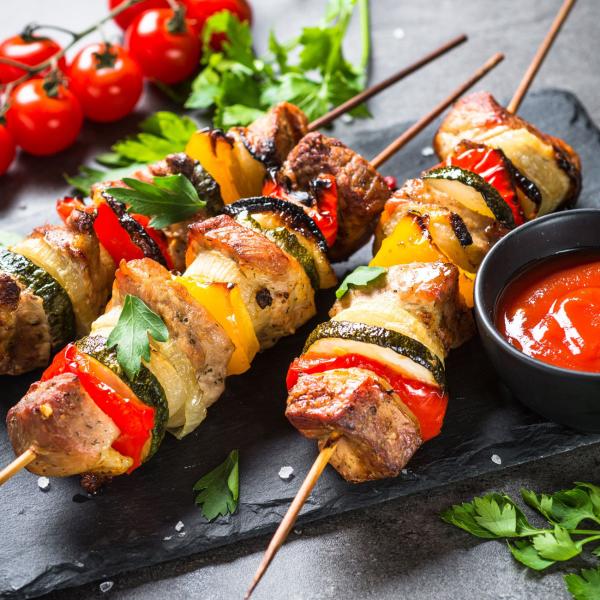 Schaschlikspiesse aus Bambus - Grillspiesse für Gemüse, Tofu, Fleisch & Bastelprojekte - 500 Stück, 30x0,4cm - 100% Natur, biologisch abbaubar, mit Spitze