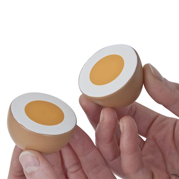 Kaufladenzubehör Eier 7-teilig aus Holz – Lernspielzeug mit Magnetfunktion – Fördert Motorik, ab 2 Jahren – Birkenholz, 10.5x16x7cm