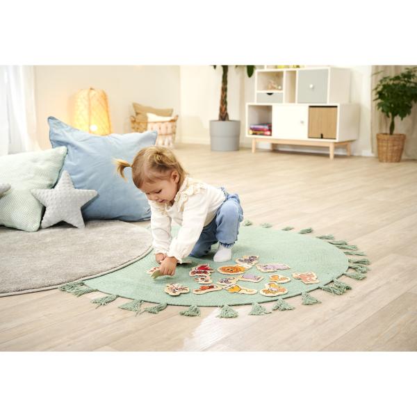Tierpuzzle Kleinkinder-Lernspiel - 16-teiliges FSC-Holz-Puzzle mit 8 Tiermotiven - Fördert Motorik & Lernzusammenhänge - Ab 1 Jahr - 15x15 cm