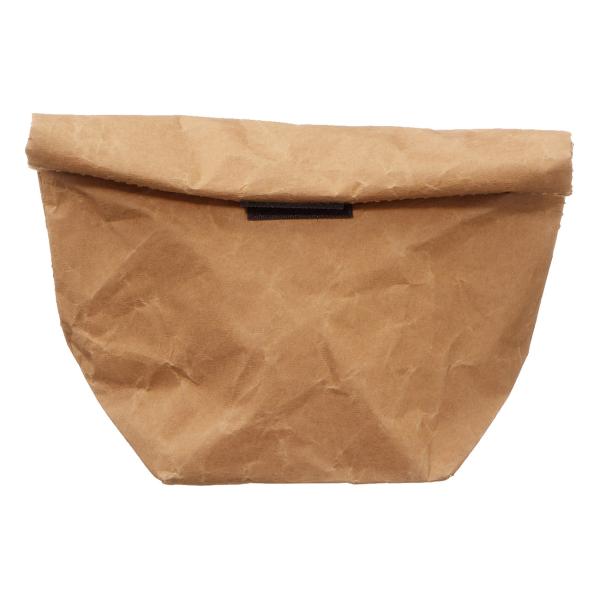 Aufbewahrungsbeutel Kraftpapier – Wasserfest & Reissfest mit Klettverschluss – Ideal für Notizbücher Stifte Snacks – Braun 20x20x9cm