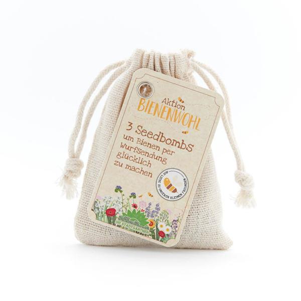 3er-Set Samenbomben Wildblumen - Bienenwohl Saatbomben bunte Wiese - 100% Naturmaterialien - Einfach werfen & wässern für Garten & Balkon - ideales Geschenk