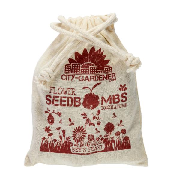 Samenbomben Bienenschmaus 8er-Set - Wildblumen Saatbomben für bienenfreundlichen Garten & Balkon - 38 Saatgutarten, 100% Naturmaterialien, handgemacht