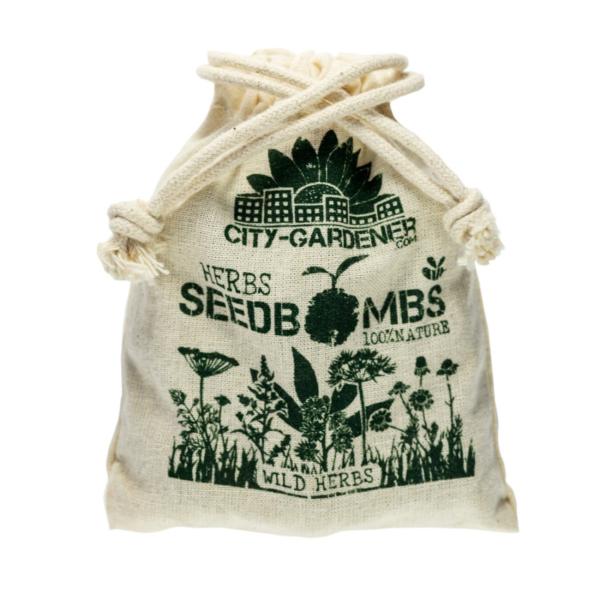 Samenbomben Wildkräuter 8er-Set, Saatbomben mit 6 verschiedenen Kräutersorten