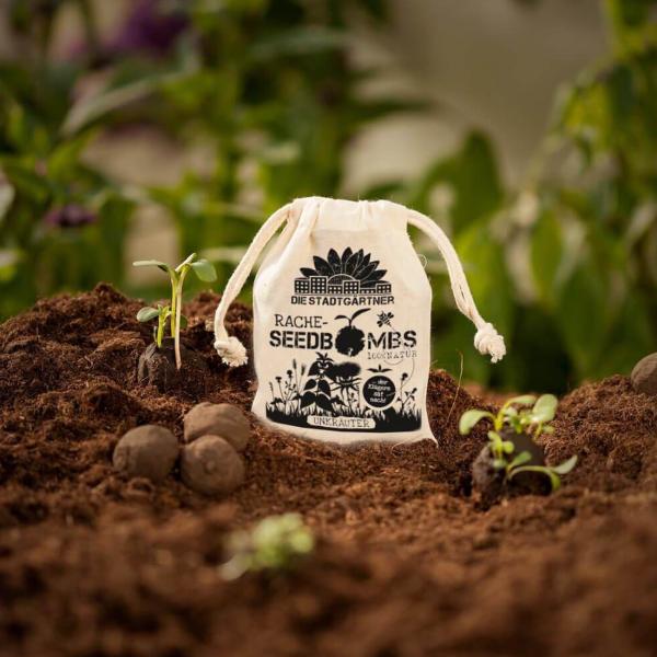 Samenbomben Unkraut 8er-Set - 19 Sorten für Rache & Garten - Handgefertigt, 100% Naturmaterialien, bis 2 Jahre haltbar