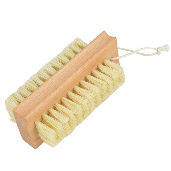 Nagelbürste aus Holz - Waschbürste für gründliche Nagelhygiene nach Garten-, Werkstatt- & Hausarbeit - stabile & weiche Borsten - 9,5x3,5x4,5cm