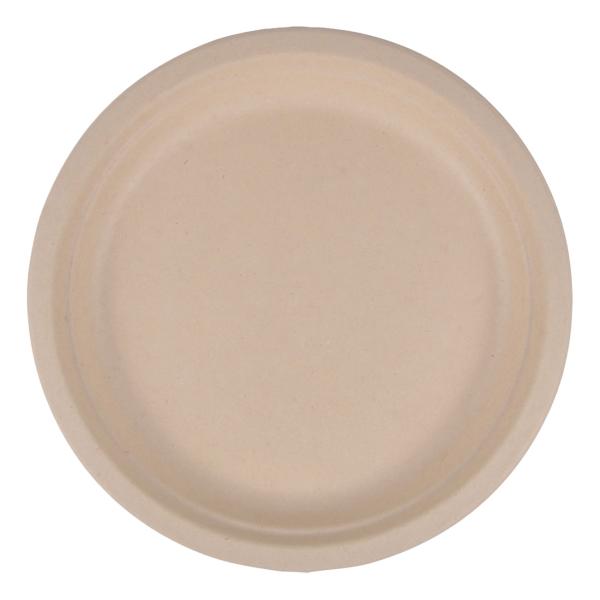 Zuckerrohr Teller 12er-Set - Biologisch abbaubar - Ø 18 cm - Robust für kalte & warme Speisen - Ideal für Partys & Catering - Umweltfreundlich