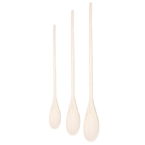 Holzlöffel im 3er-Set zum Backen und Kochen, Kochlöffel-Set Holz, verschiedene Grössen