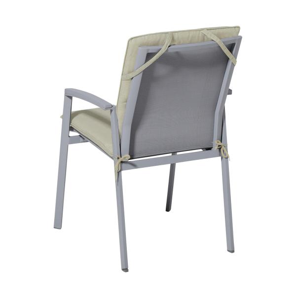 Gartenstuhl-Auflage Niederlehner - wasserabweisend, UV-Schutz, antibakteriell, schmutzabweisend - beige, 97x49x6cm, recycelt, Made in Europe