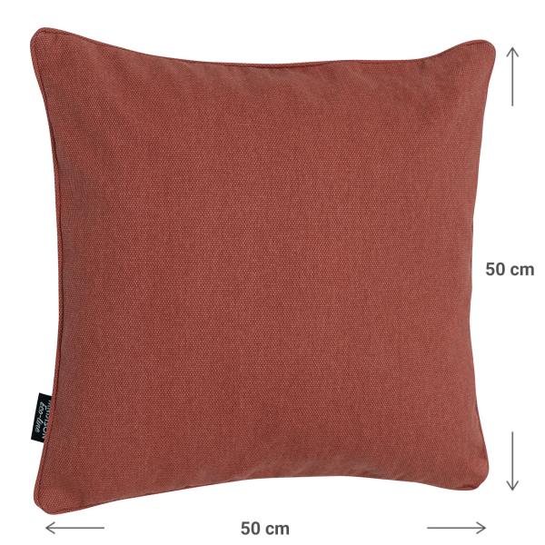4er-Set Outdoorkissen wasserabweisend - Bequeme Deko-Kissen für Garten, Lounge & Sofa - Terra, 50x50x10 cm - Hoher UV-Schutz, Madison Ökostoffe
