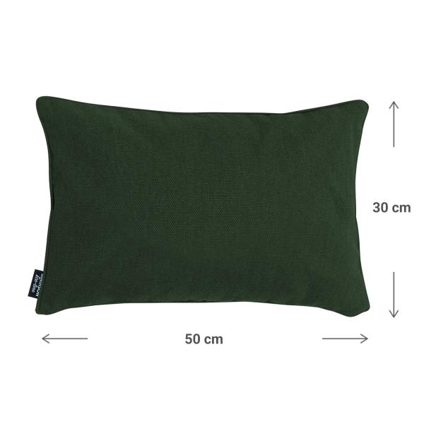 4er-Set Deko-Outdoorkissen Grün - Wasserabweisend, UV-Schutz, Antibakteriell - Aus recyceltem Material, 50x30x10 cm - Für Lounge, Garten & Sofa
