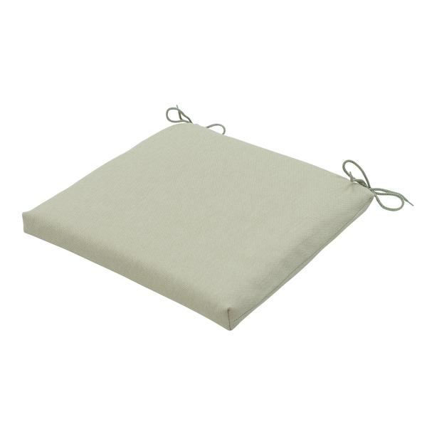 2er Outdoor-Sitzkissen Beige 40x40cm - Wasserabweisend, UV-Schutz, weiche Polsterung - Recyceltes Material, Bändchen, Made in Europe, 3 Jahre Garantie
